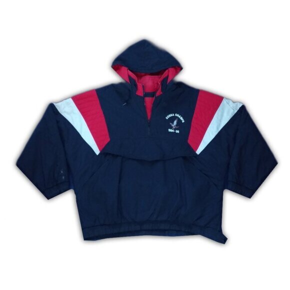 Vintage 1994-95 FALCON Basketball COSSA  Champs STARTER Style Pullover Jacket - Picture 3 of 9